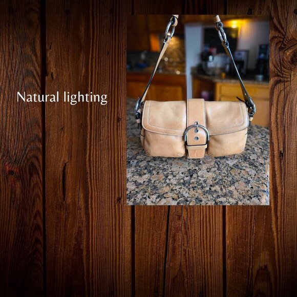 Vintage COACH Soho leather Pocket Flap in camel - Picture 8 of 15